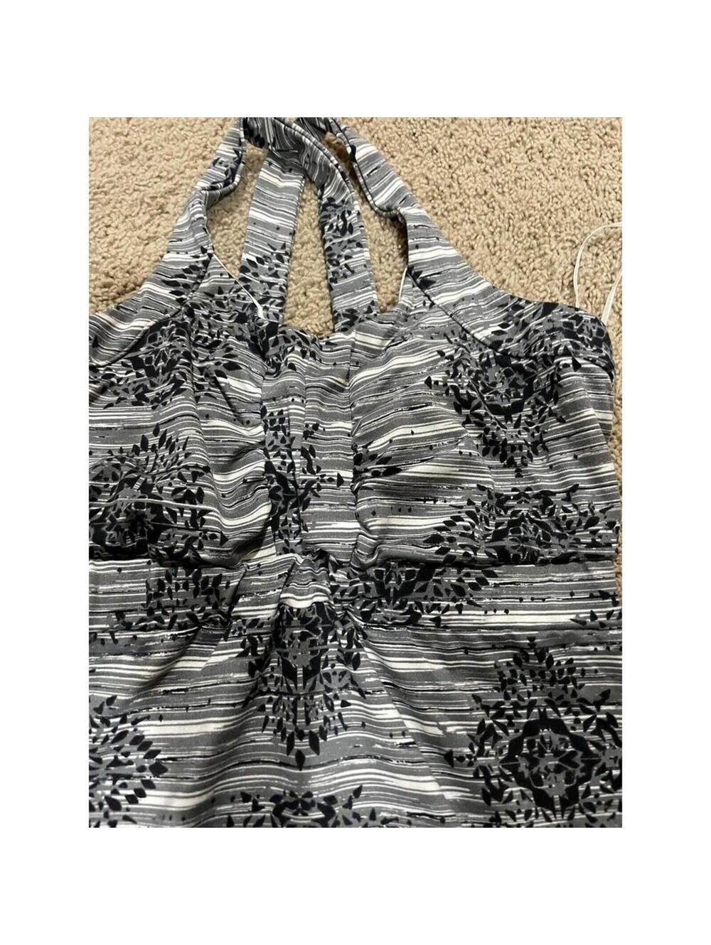 Women's LOLA by AFG dress black/ white racer back S SMALL